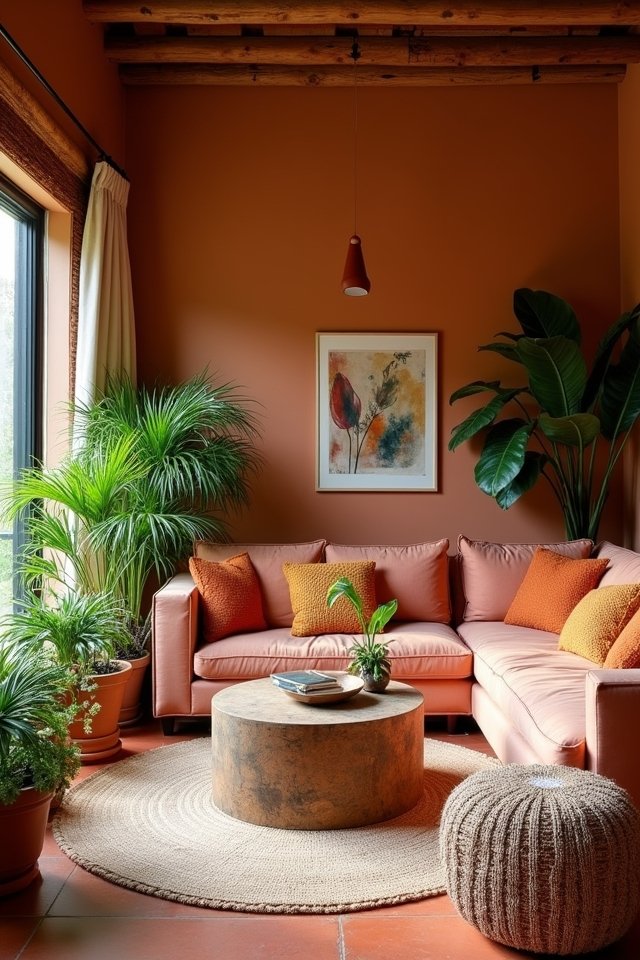 terracotta meets vibrant greenery
