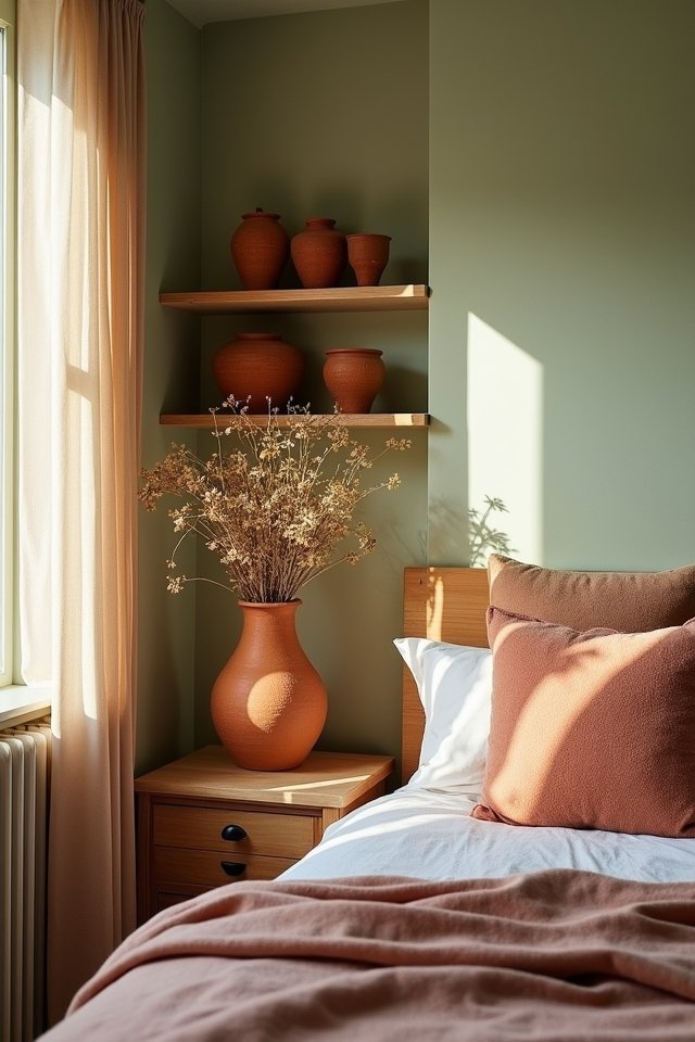 terracotta pottery bedroom decor
