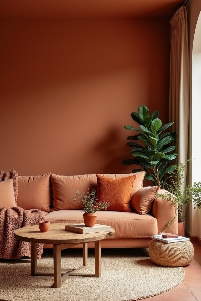 terracotta statement wall creation