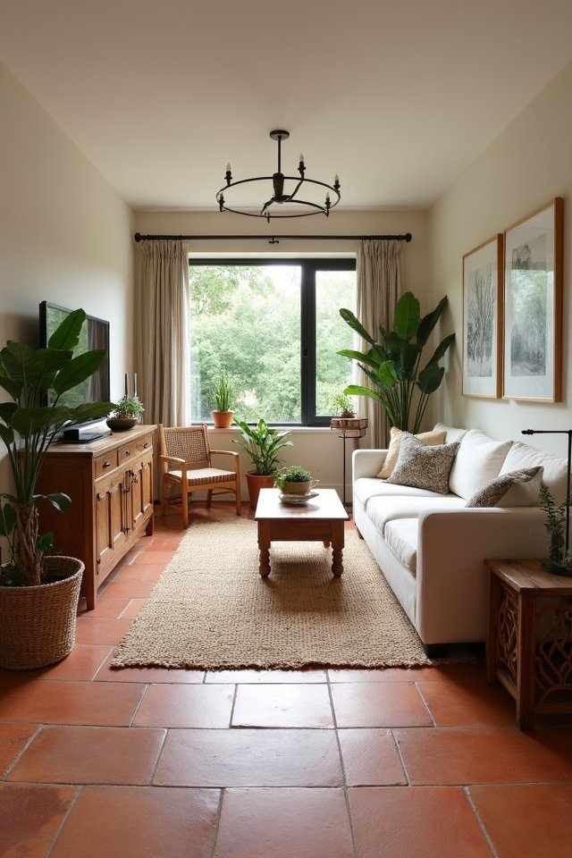 terracotta tiles create warmth