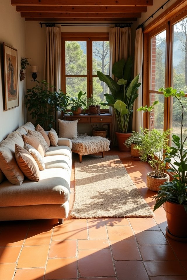 terracotta tiles enhance flooring