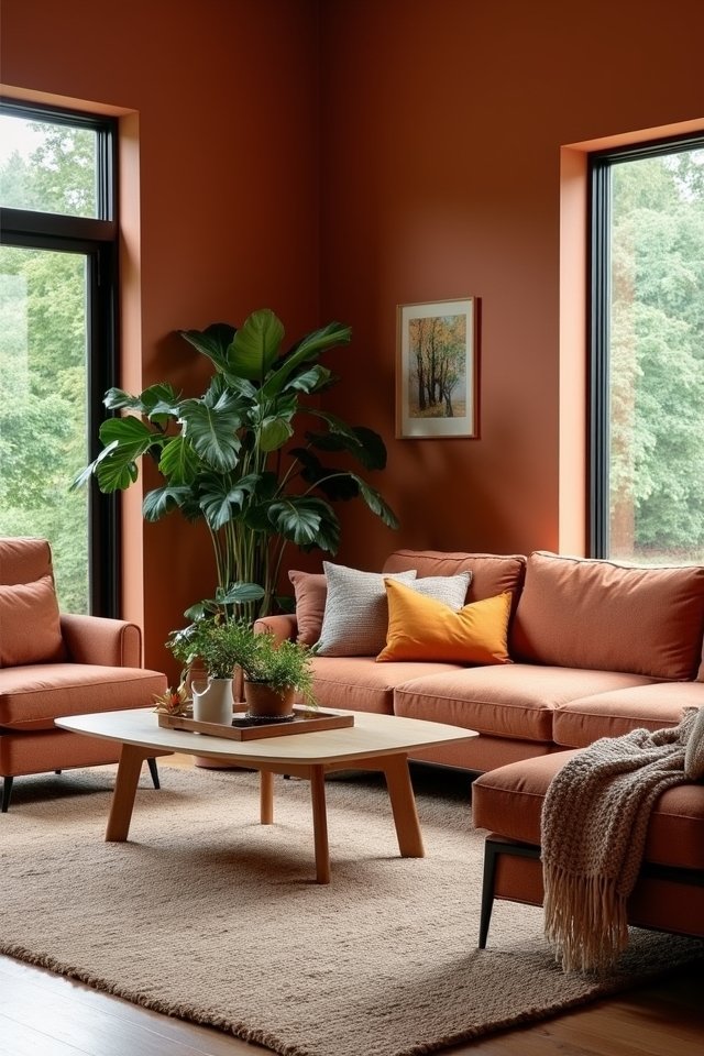 terracotta warmth enhances modernity