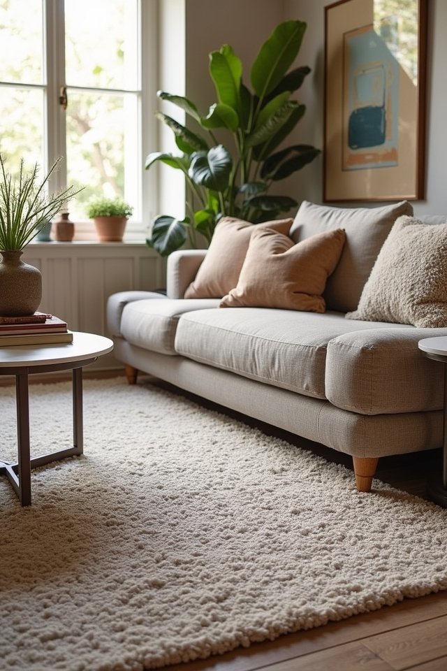 textured boucle rug benefits