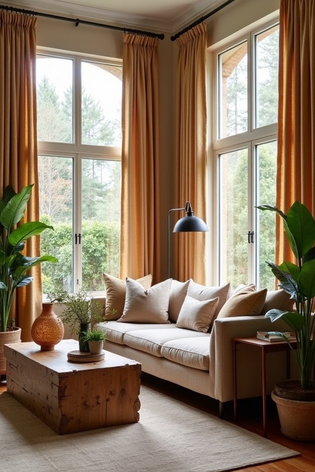textured fabric curtains warmth