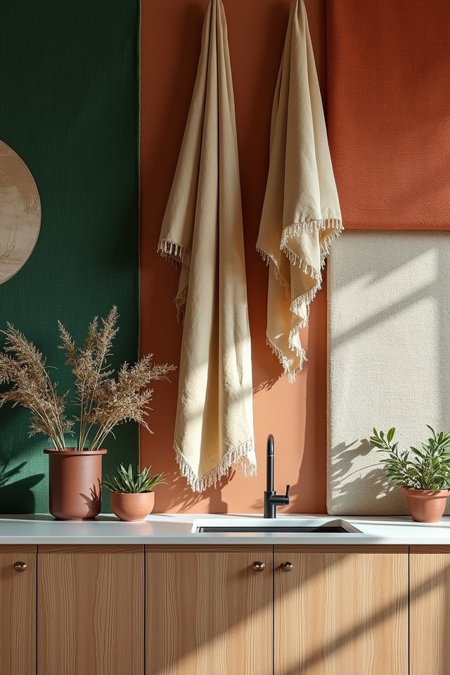textured fabrics enhance kitchens