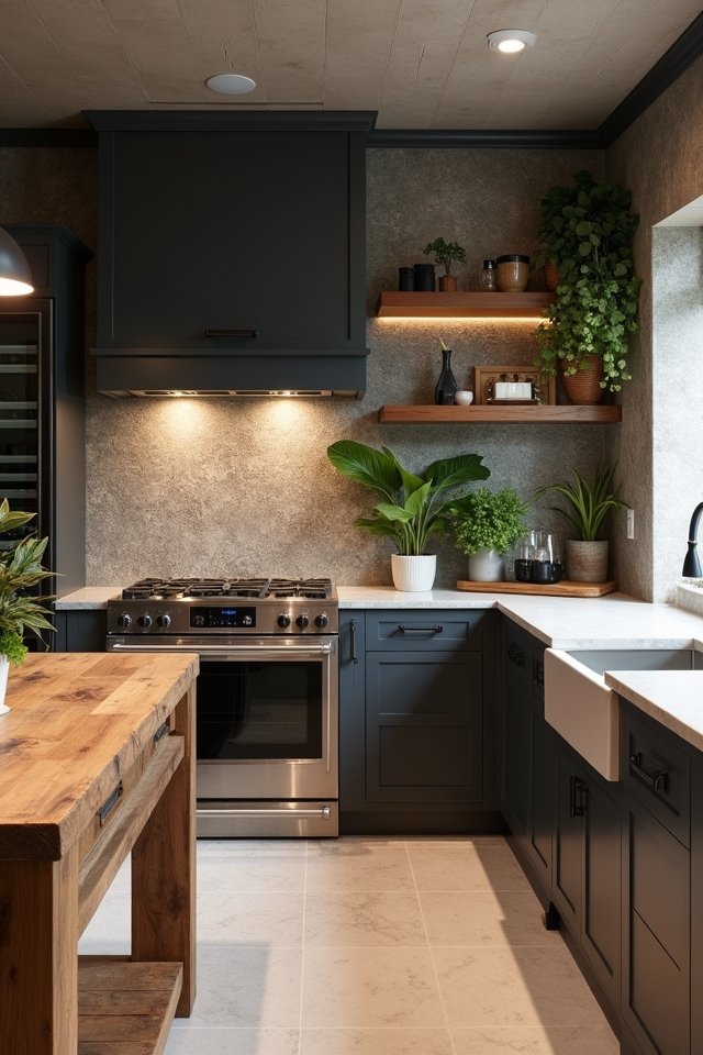 textured finishes enhance kitchens