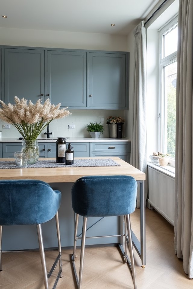 textured grey blue fabrics