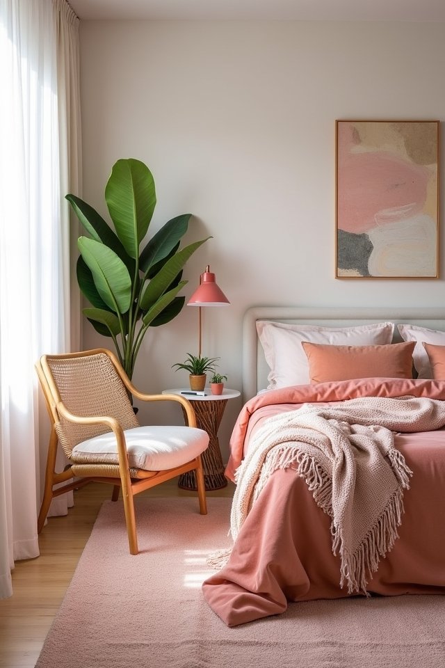 textured minimalist bedroom design