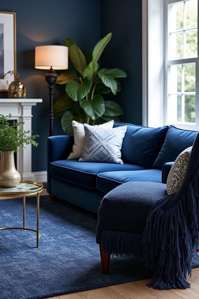 textured navy blue fabrics