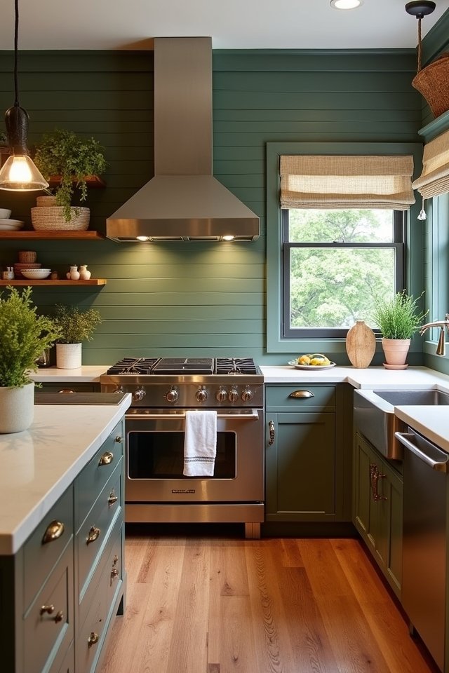 textured olive green shiplap