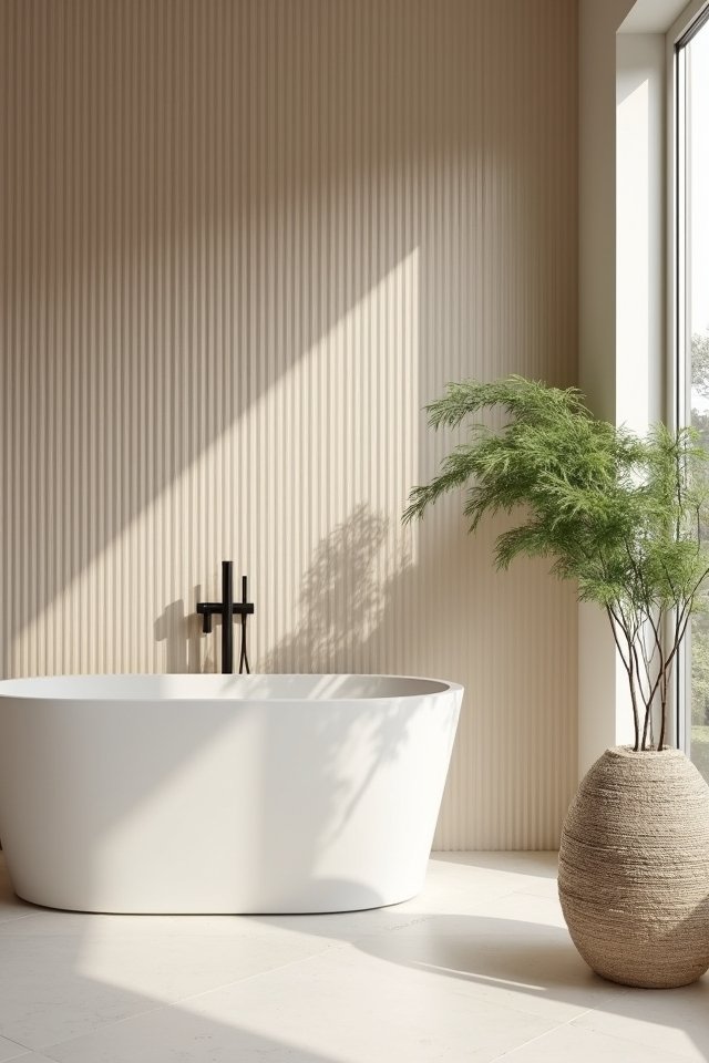 textured panels enhance minimalism