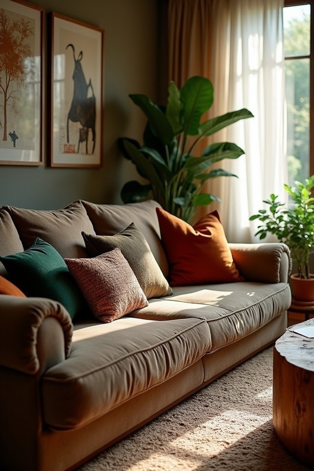 textured pillows add comfort