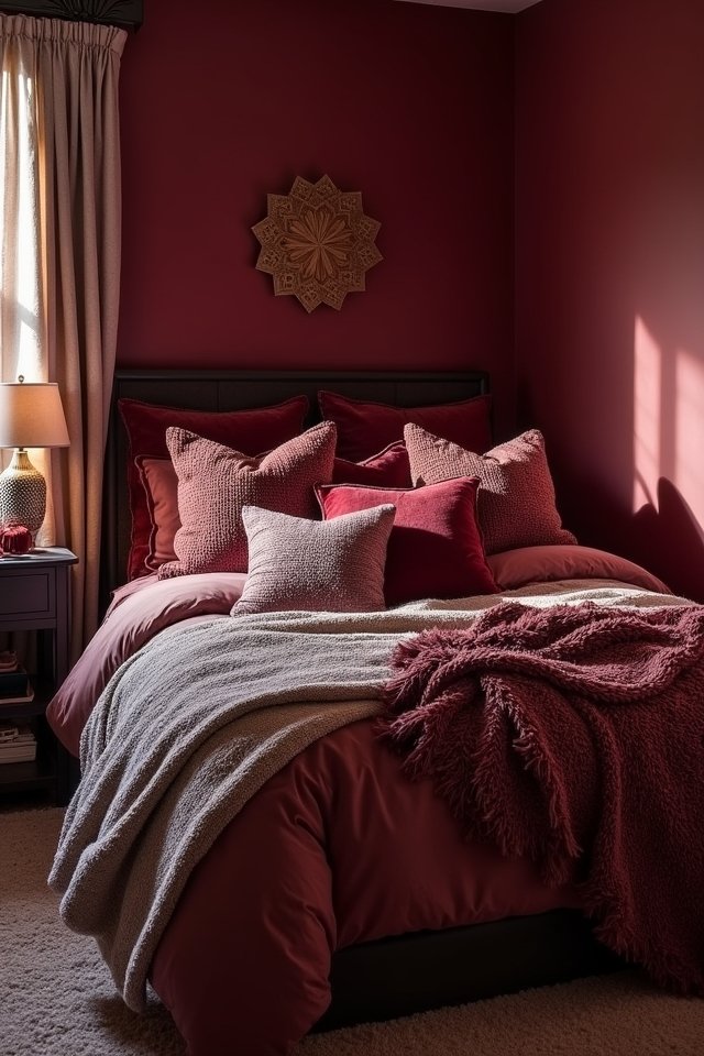 textured pillows enhance coziness