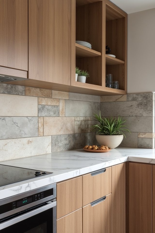 textured surfaces enhance kitchen aesthetics