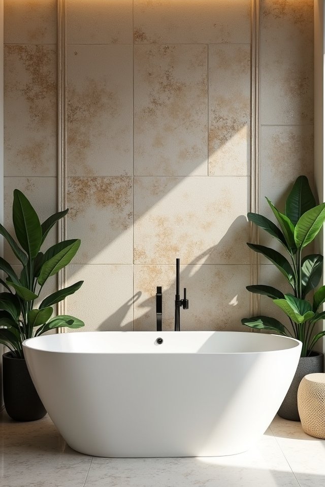 textured tiles create depth
