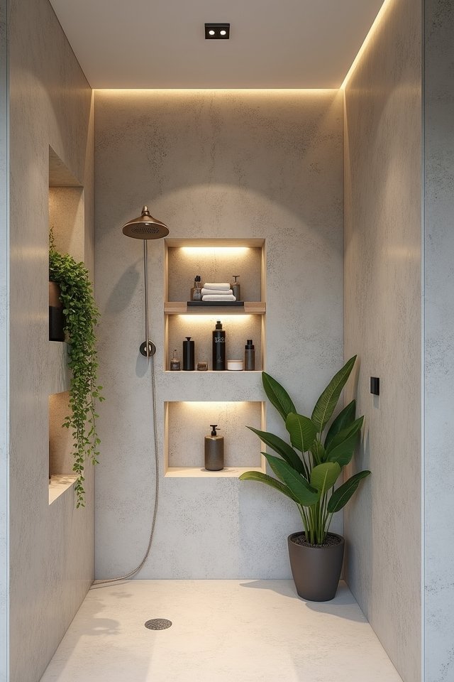 textured wall niches design