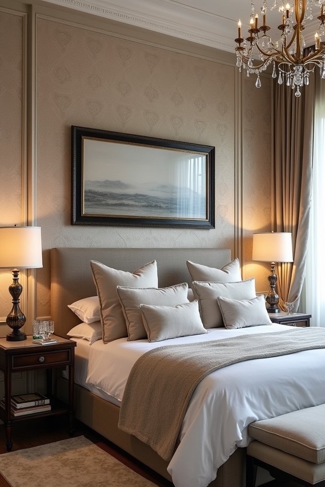 textured wallpaper adds depth