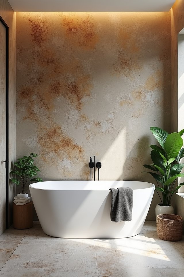 textured wallpaper adds depth