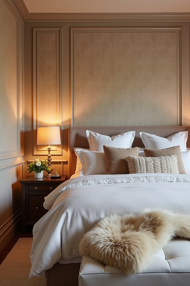 textured wallpaper enhances ambiance