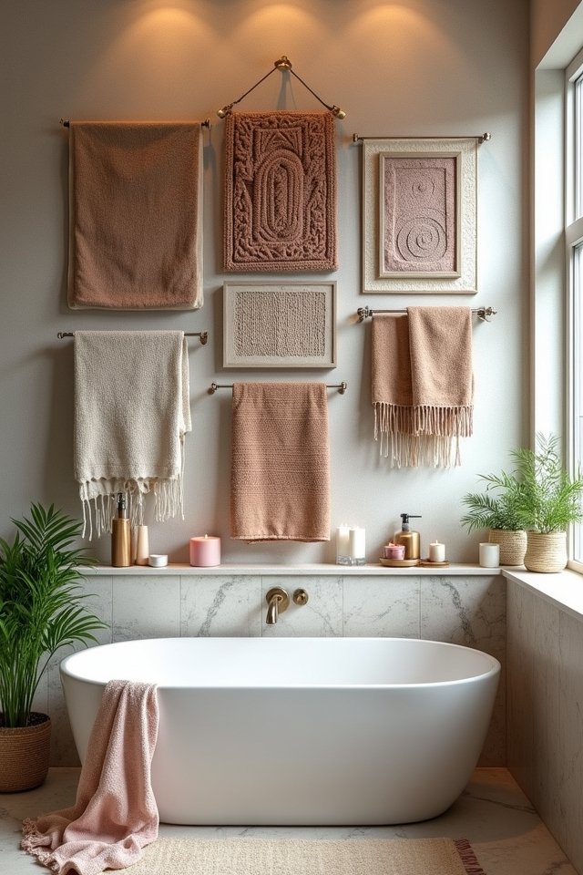 textured warmth for bathrooms