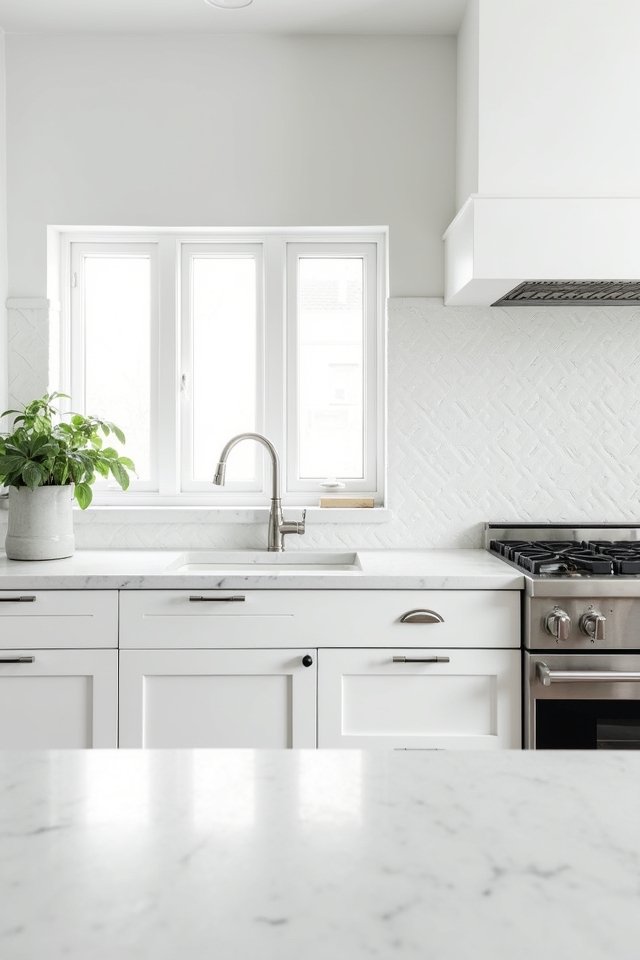 textured white kitchen dream