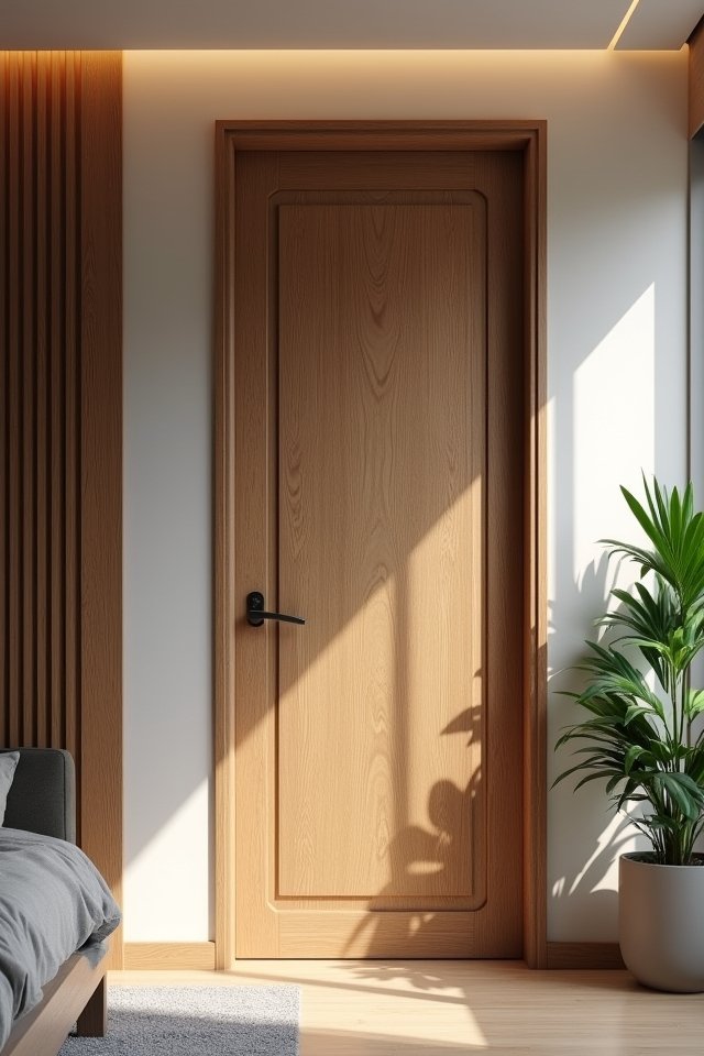 textured wood door elegance