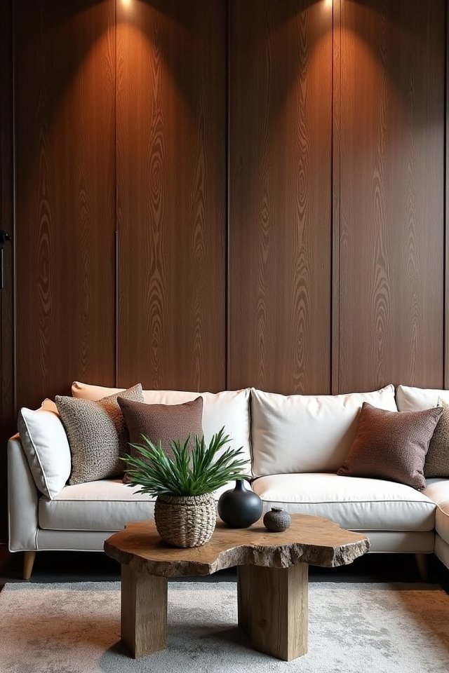 textured wood panel statement