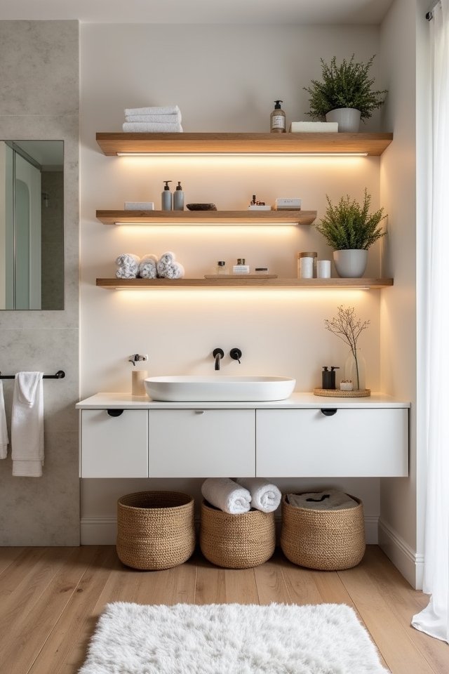 thoughtful bathroom storage solutions