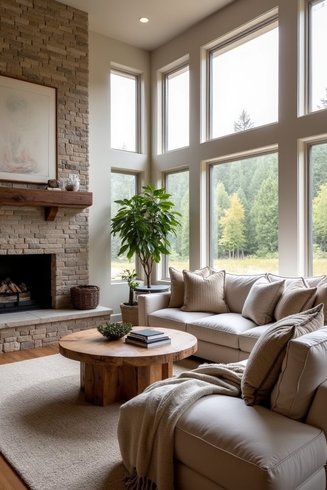thoughtful modern living layout