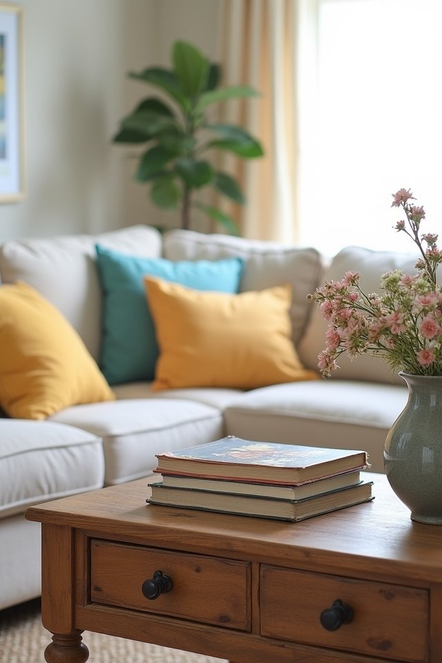 thrifted books as decor