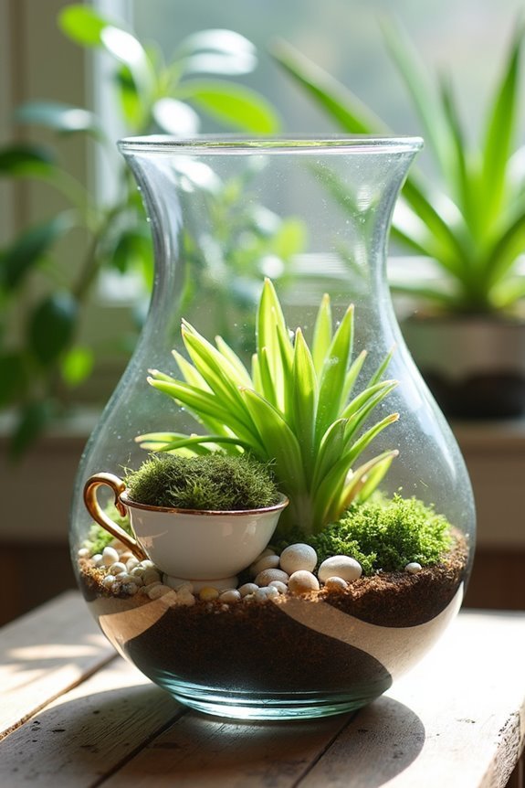 thrifted container terrarium project