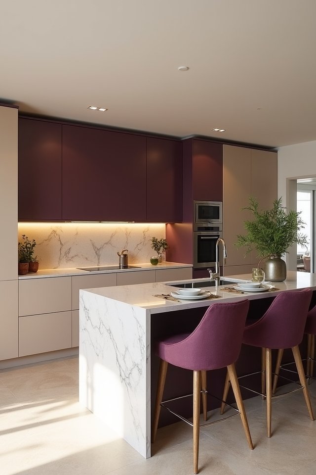 timeless beige deep plum