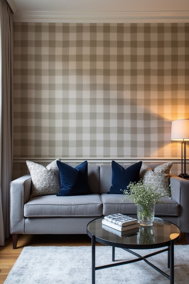 timeless checkered wallpaper styles