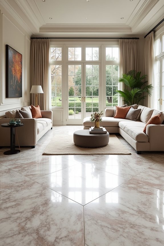 timeless herringbone floor elegance
