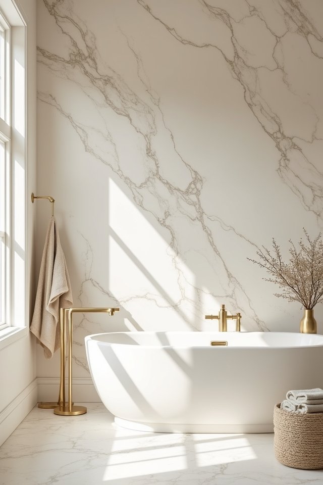 timeless marble bathroom elegance