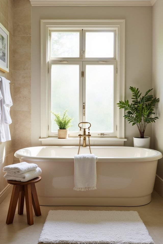 timeless neutral bathroom retreat