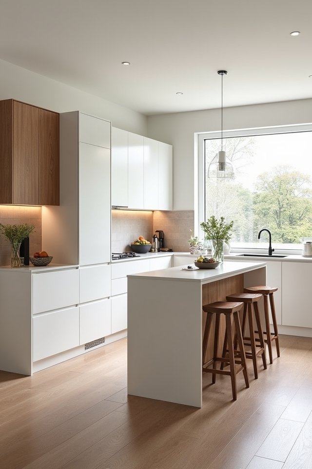timeless white and wood kitchen
