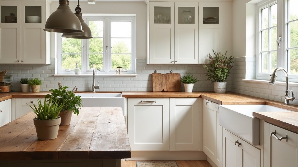timeless white and wood kitchens