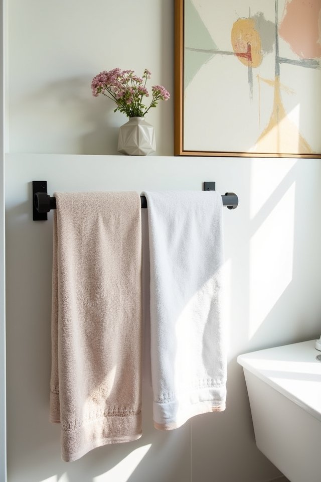 towels as artistic decor