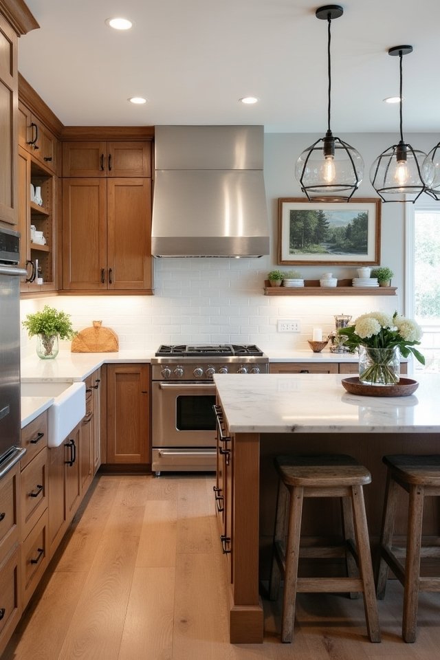 traditional meets modern kitchen