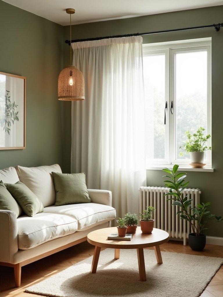tranquil earthy living room