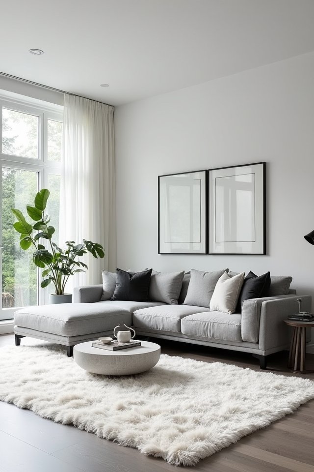 tranquil minimalist living space
