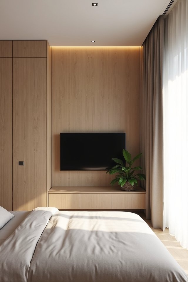 tranquil minimalist wood panels
