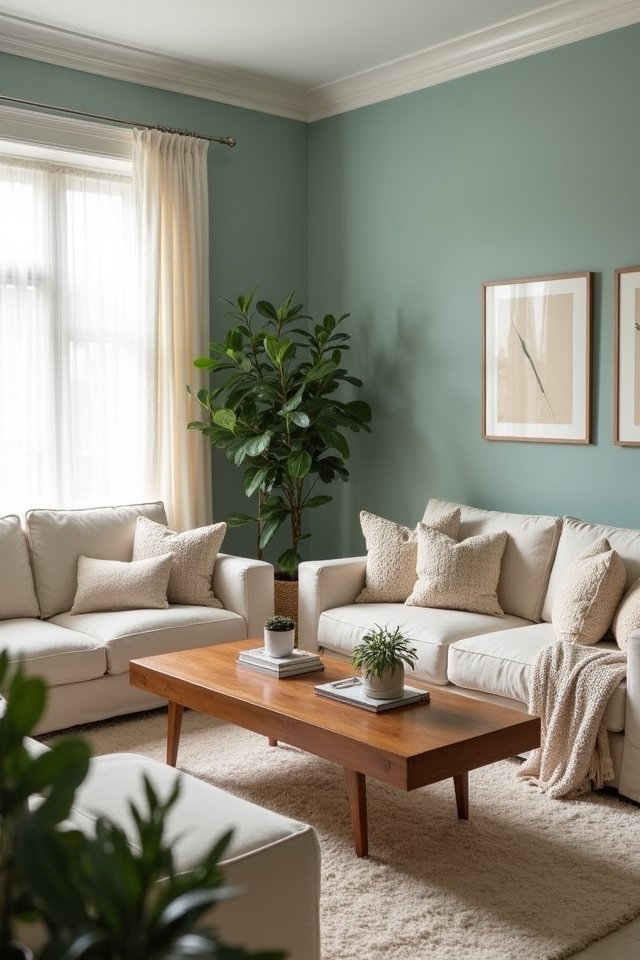 tranquil muted teal oasis
