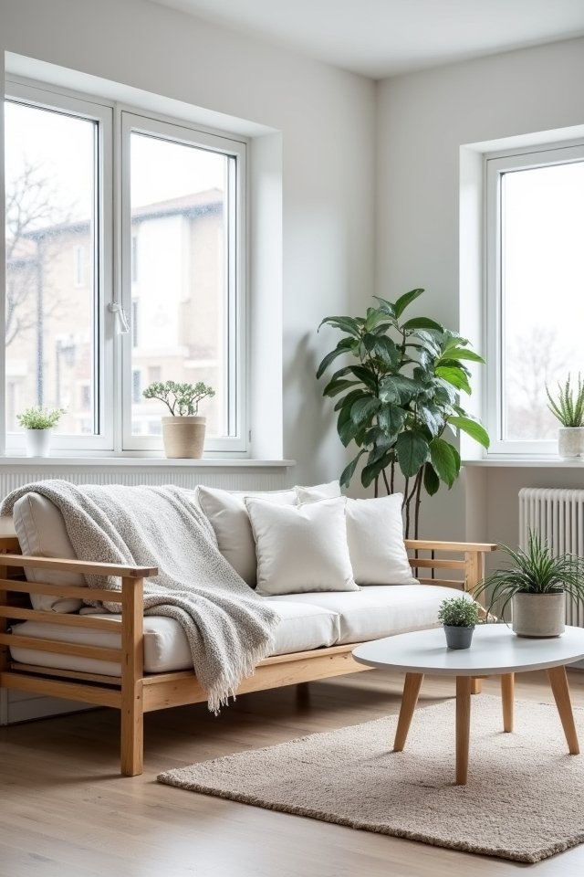 tranquil scandinavian inspired living room