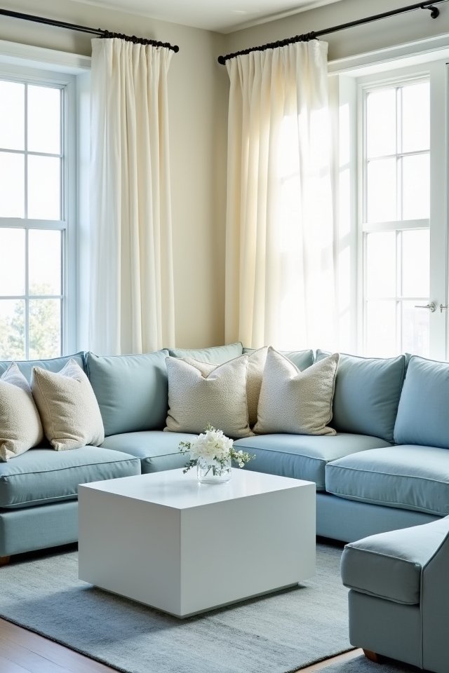 tranquil seaside living room