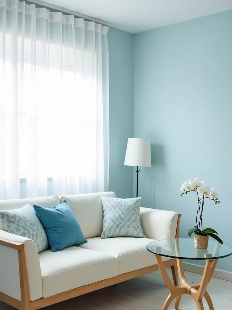 tranquil soft blue oasis