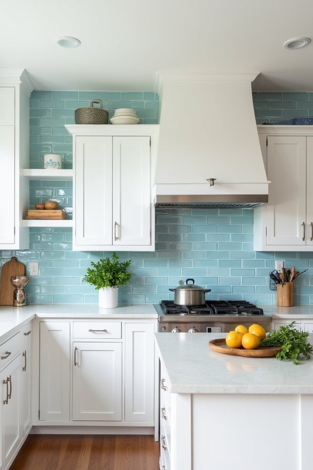 tranquil soft blue tiles