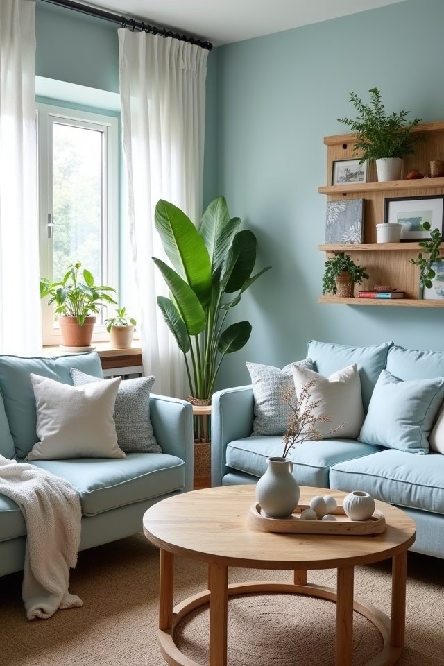 tranquil wood and blue harmony