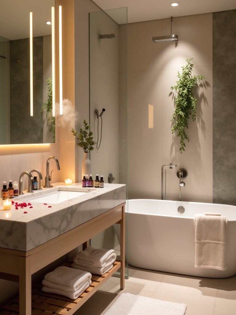 transform bathroom with aromatherapy